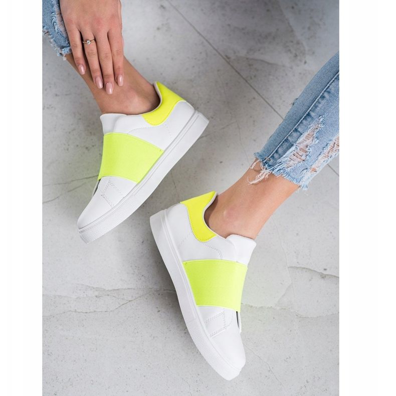 SHELOVET Zapatos sin cordones con banda elástica blanco 1 SHELOVET Zapatos sin cordones con banda elástica blanco 1