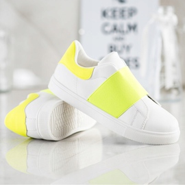 SHELOVET Zapatos sin cordones con banda elástica blanco 2
