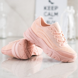 SHELOVET Zapatillas de deporte en polvo rosa 1