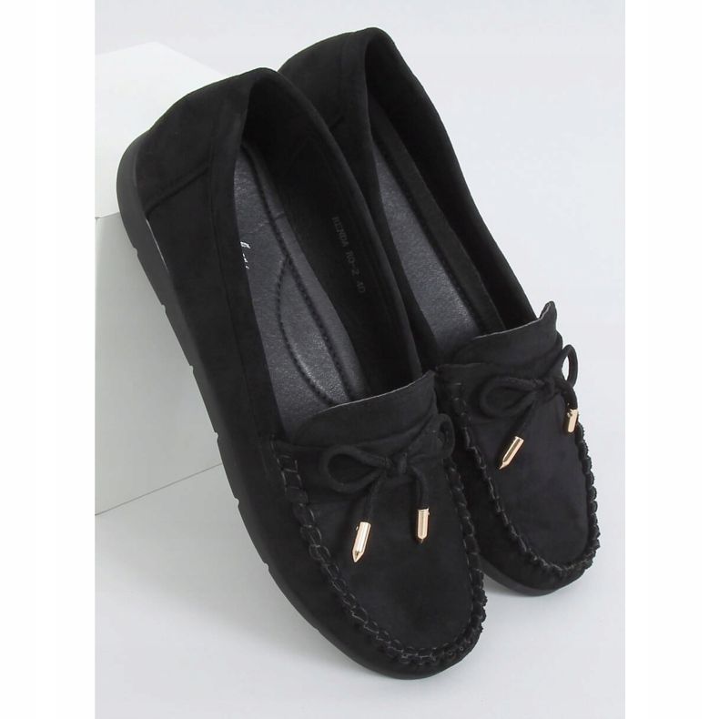 Mocasines de mujer negros RQ-2 Black 1