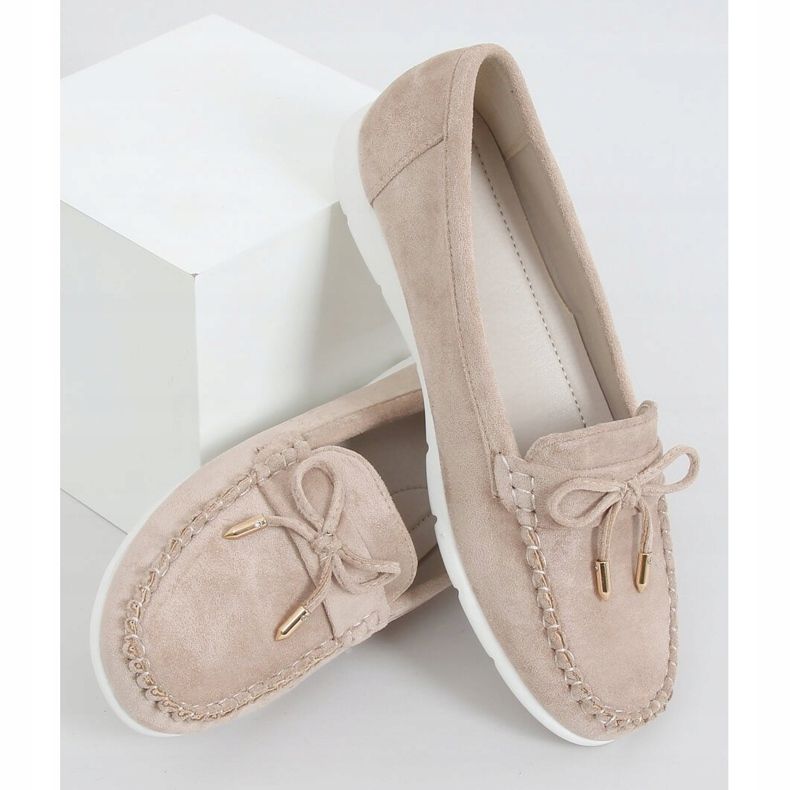 Mocasines de mujer beige RQ-2 Beige 1