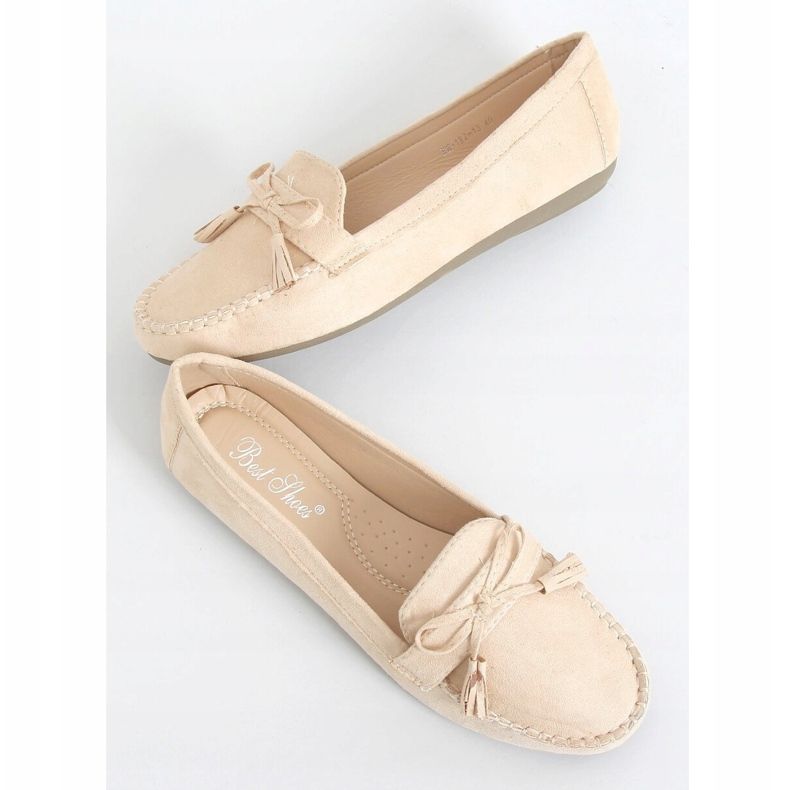 Mocasines beige de mujer XR-1R2 Beige 1