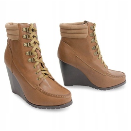Botas de cuña alta marrón 3