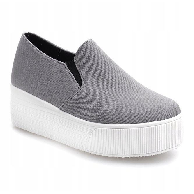 Zapatillas Creepers Con Plataforma 812 Gris 1 Zapatillas Creepers Con Plataforma 812 Gris 1