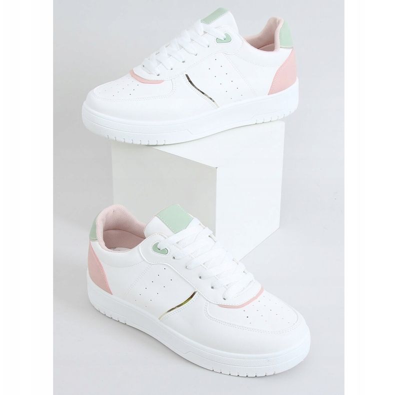 Zapatillas deportivas de mujer blancas BL218P Rosa blanco 1