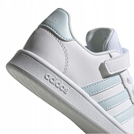 Zapatillas infantiles adidas Grand Court C blancas y azules EG6738 blanco 5
