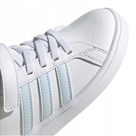 Zapatillas infantiles adidas Grand Court C blancas y azules EG6738 blanco 3