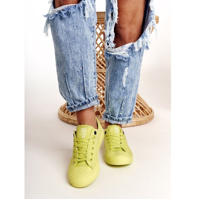 Zapatillas de mujer Big Star Lime AA274012 amarillo 1