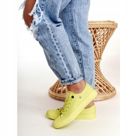 Zapatillas de mujer Big Star Lime AA274012 amarillo 8