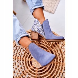 Botas de mujer de piel con tacón alto Maciejka Celeste 04492 azul 6