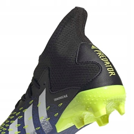 Botas de fútbol adidas Predator Freak.3 Fg Junior marino-verde FY0613 negro negro 5