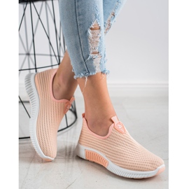 SHELOVET Cómodas zapatillas textiles naranja 3