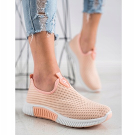 SHELOVET Cómodas zapatillas textiles naranja 4
