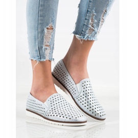 Kylie Slipons calados brillantes plata 3