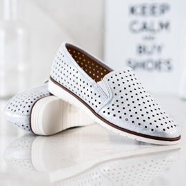 Kylie Slipons calados brillantes plata 2