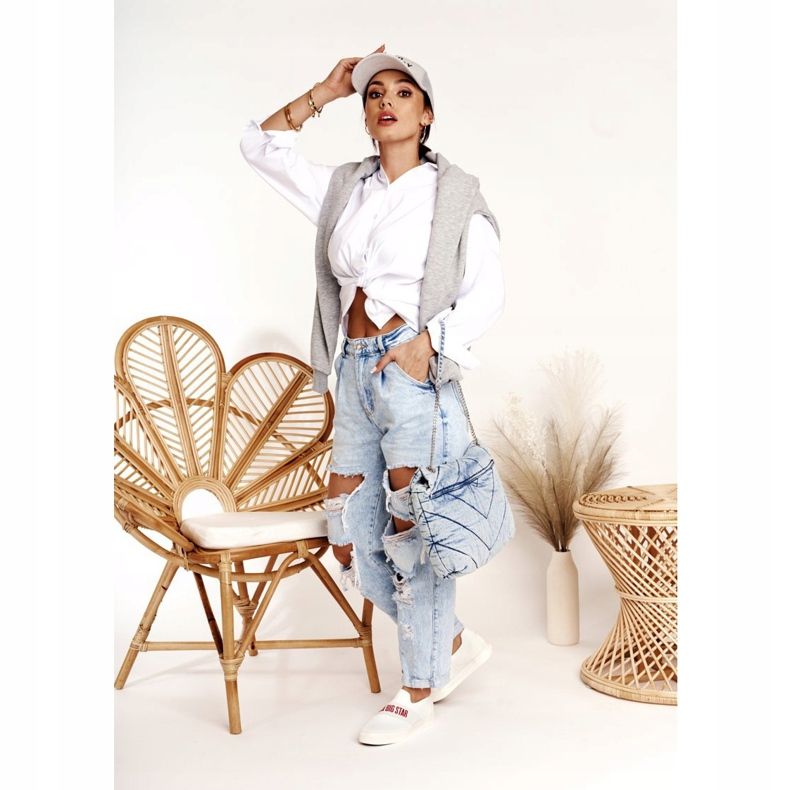 Zapatillas de mujer Slip-on Big Star FF274219 Blanco 1 Zapatillas de mujer Slip-on Big Star FF274219 Blanco 1