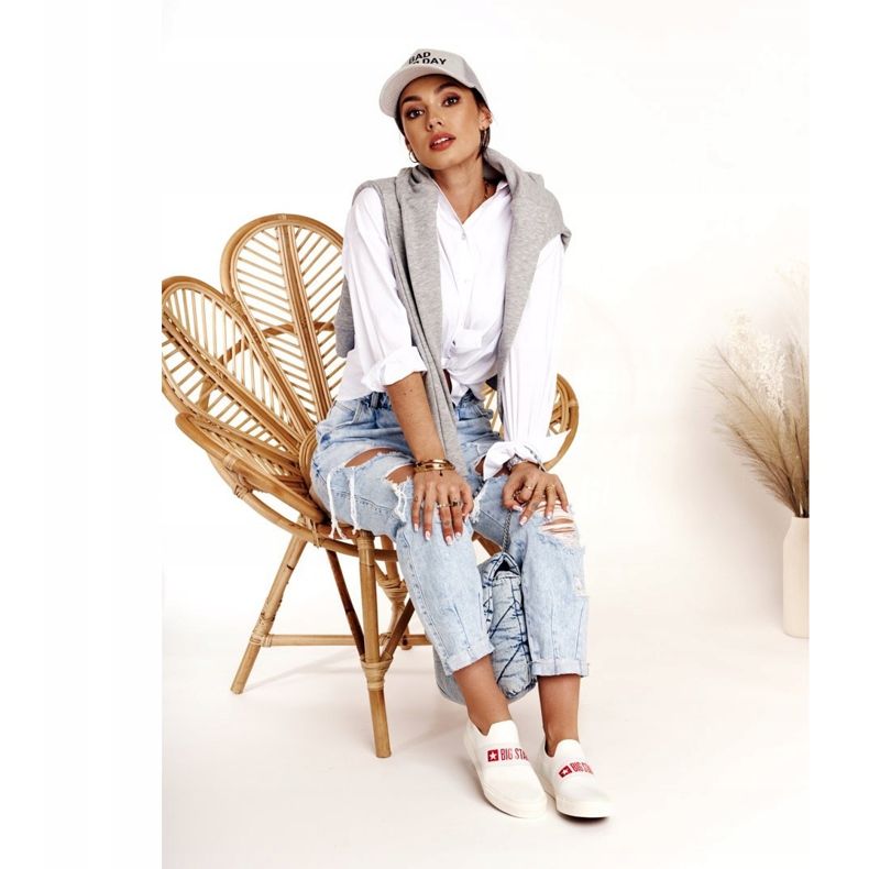 Zapatillas de mujer Slip-on Big Star FF274219 Blanco 2