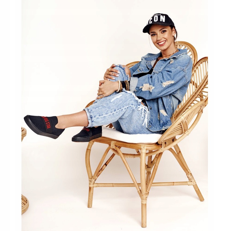 Zapatillas de mujer Slip-on Big Star FF274221 Negro 1