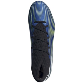 Botas de fútbol adidas Nemeziz.3 Fg M FW7349 blanco, negro, azul, amarillo azul 2