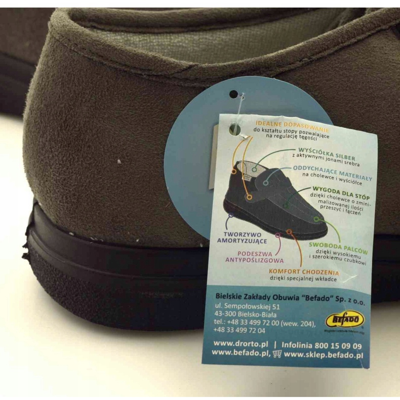 Zapatos de salud para hombre Dr.Orto Befado 871M006 gris 4