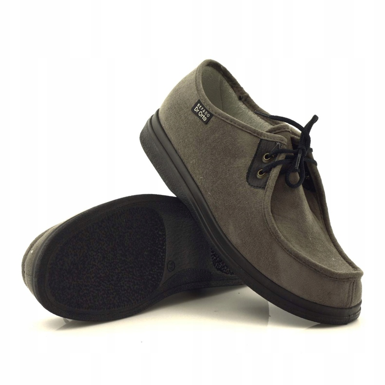 Zapatos de salud para hombre Dr.Orto Befado 871M006 gris 3