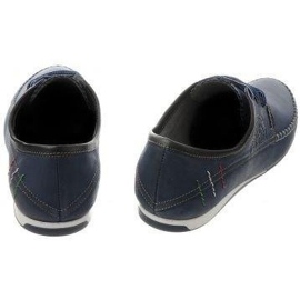 Lemar Mocasines de hombre con cordones 872 azul marino 3