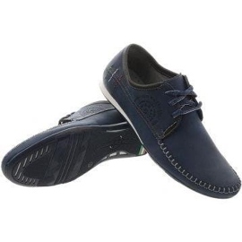 Lemar Mocasines de hombre con cordones 872 azul marino 5