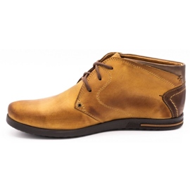 Polbut Botas de cuero para hombre C37SW rojo marrón amarillo 1 Polbut Botas de cuero para hombre C37SW rojo marrón amarillo 1