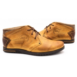 Polbut Botas de cuero para hombre C37SW rojo marrón amarillo 5
