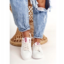 Zapatillas Mujer Piel Big Star BB274210 Blanco y Rojo 2