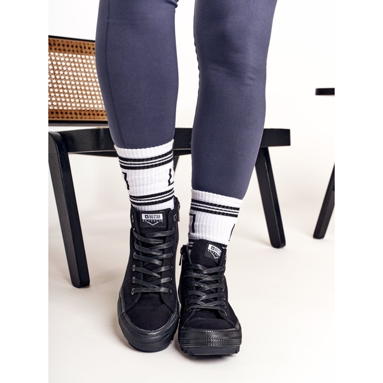 Zapatillas altas de mujer Big Star FF274244 Negro 2