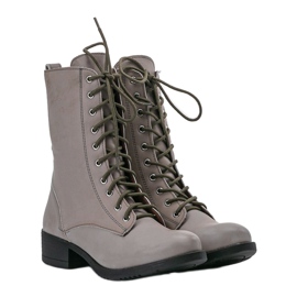 Botas grises con cordones S10 1 Botas grises con cordones S10 1