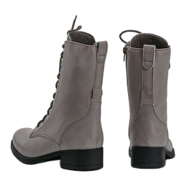 Botas grises con cordones S10 2
