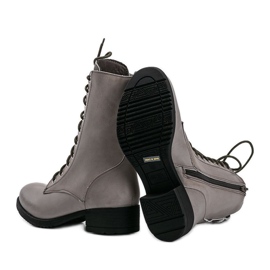 Botas grises con cordones S10 3
