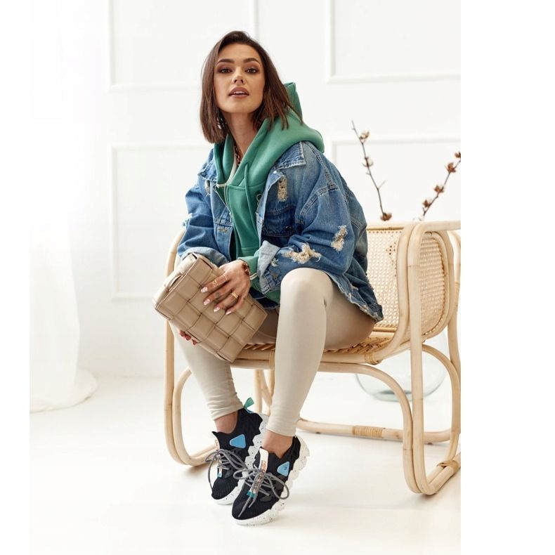 PS1 Calcetines Deportivos Mujer Negros Fashion Pioneer azul 1