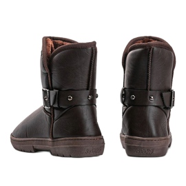 Botas de nieve marrones 7-Y903 marrón 3