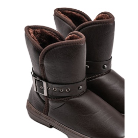 Botas de nieve marrones 7-Y903 marrón 5