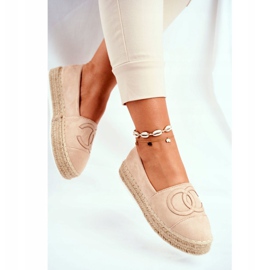 PS1 Alpargatas De Mujer Con Plataforma De Paja Beige Febi 4