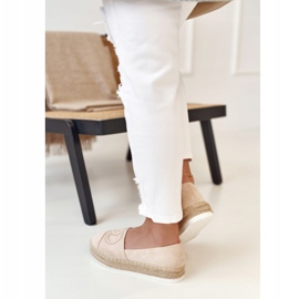 PS1 Alpargatas De Mujer Con Plataforma De Paja Beige Febi 7