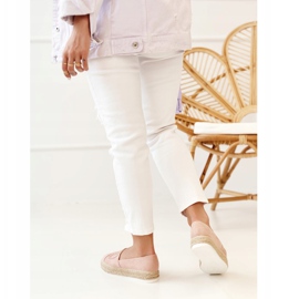 PS1 Alpargatas De Mujer Con Plataforma De Paja Rosa Febi 2