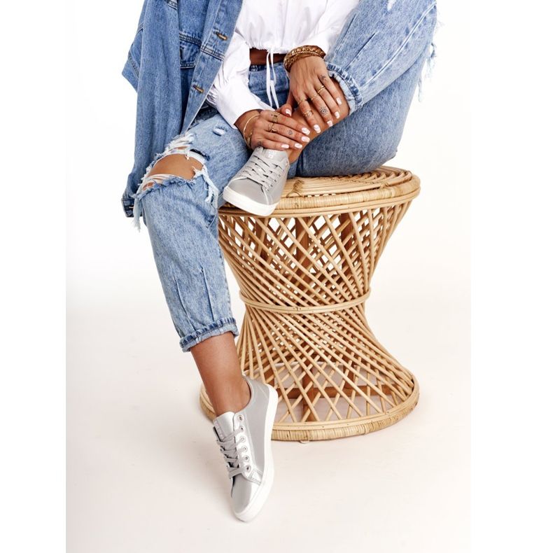 Zapatillas Mujer Piel Big Star HH274143 Plata 1