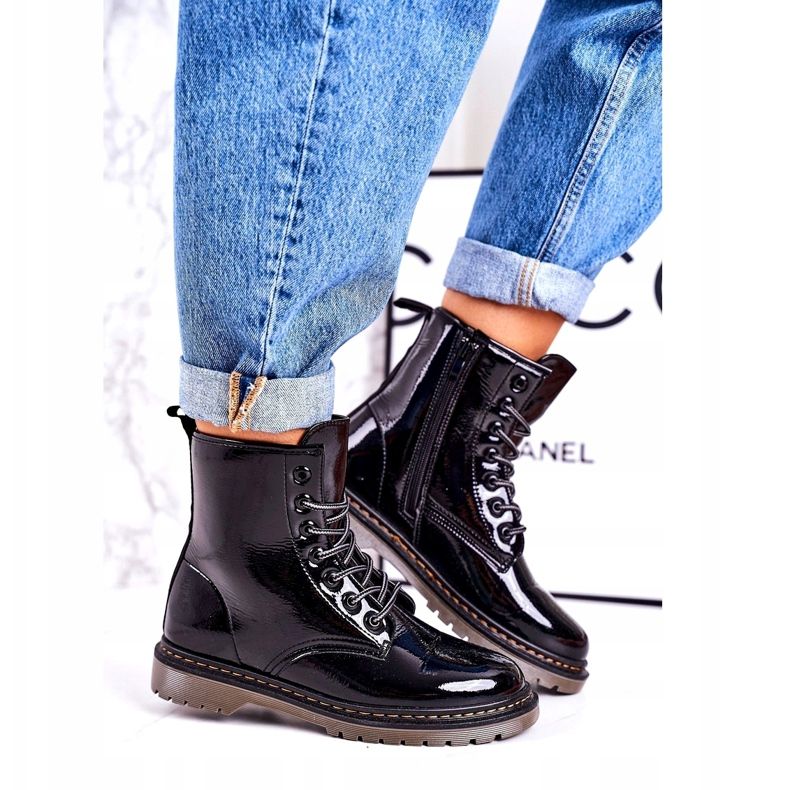 Botas Calientes de Mujer Botas Lacadas Black Thunder negro 3 Botas Calientes de Mujer Botas Lacadas Black Thunder negro 3