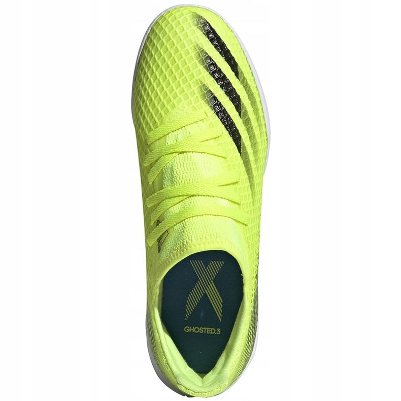Botas de fútbol Adidas X Ghosted.3 In Junior amarillo-negro-blanco FW6924 verde 1
