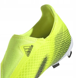 Botas de fútbol Adidas X Ghosted.3 Ll Fg Junior amarillo-negro FW6978 4
