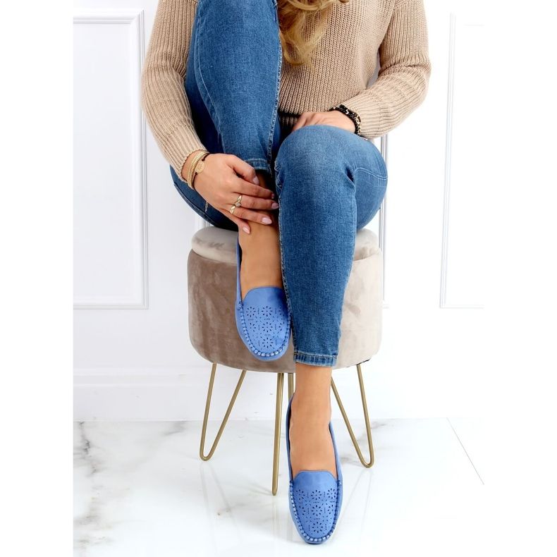 Mocasines calados azul XR-1R6 Azul 2