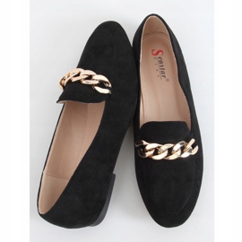 Mocasines negros con cadena LL-237P Negro 3