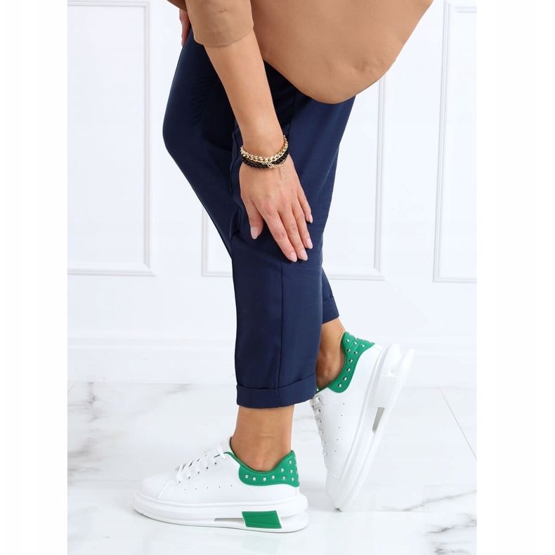 Zapatillas de mujer blancas y verdes SC36 BLANCO / VERDE 1