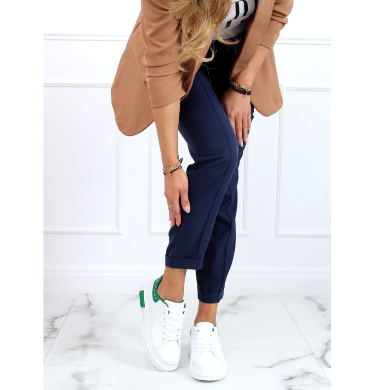 Zapatillas de mujer blancas y verdes SC36 BLANCO / VERDE 2