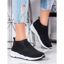 Goodin Calzado deportivo con cristales negro 1