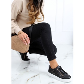 Zapatillas de mujer negras con tachuelas LA124P Negro 2 Zapatillas de mujer negras con tachuelas LA124P Negro 2